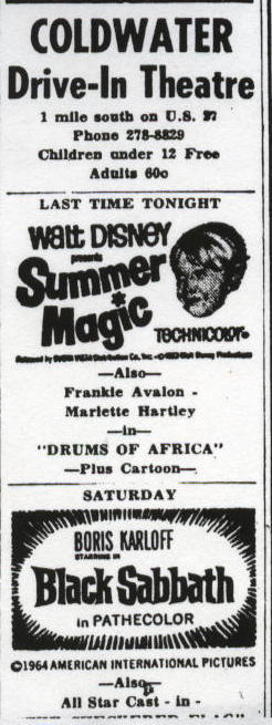 Coldwater Drive-In Theatre - News Ad